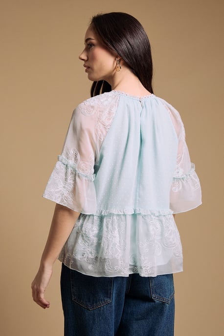 Chiffon Peplum Blouse - Image 3