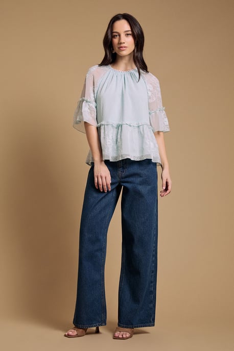 Chiffon Peplum Blouse - Image 4