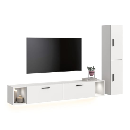 Furnilux Moderne woonwand met verlichting ruime opbergkast in tijdloos 259 cm - Image 1