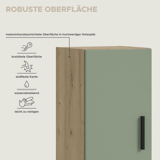 Furnilux Woonwand in artisan oak moderne opbergkast met wielen voor woonkamer - Image 2