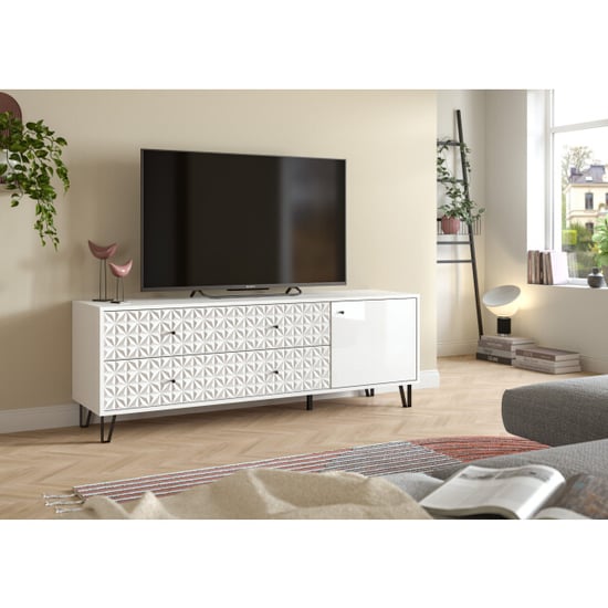 Furnilux Modern lowboard in ruime opbergkast met laden en deur - Image 2