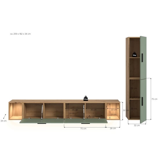 Furnilux Moderne woonwand met verlichting stijlvolle opbergoplossing voor elk interieur - Image 4