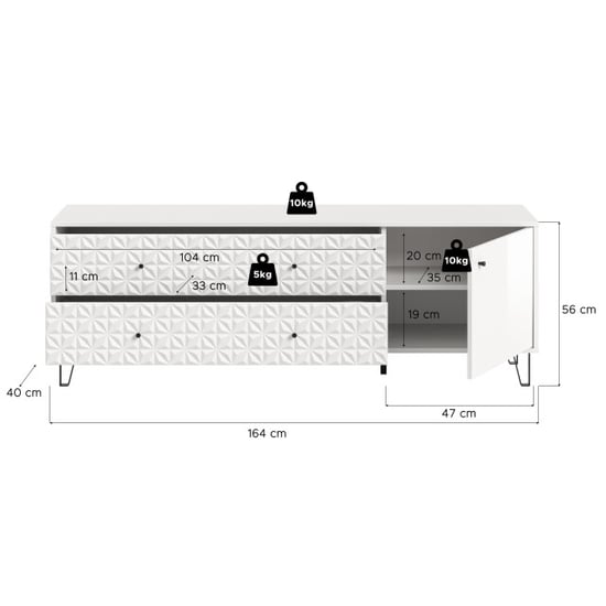 Furnilux Modern lowboard in ruime opbergkast met laden en deur - Image 4