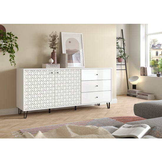 Furnilux Modern sideboard in royale opbergkast met laden en deuren - Image 4