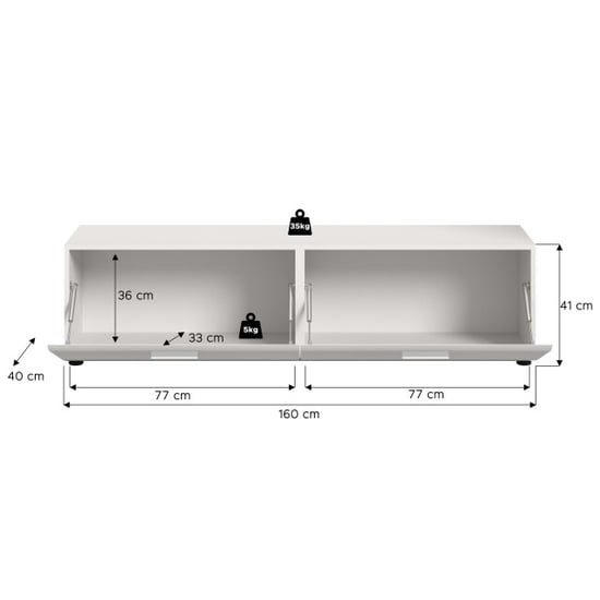 Furnilux Modern lowboard met rillenfräsung stijlvol tv-meubel voor uw woonkamer - Image 4