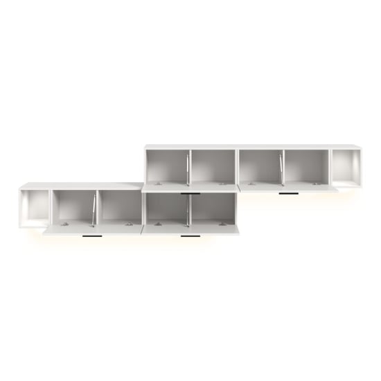 Furnilux Moderne woonkast met verlichting stijlvolle woonwand in 276 cm breed - Image 4