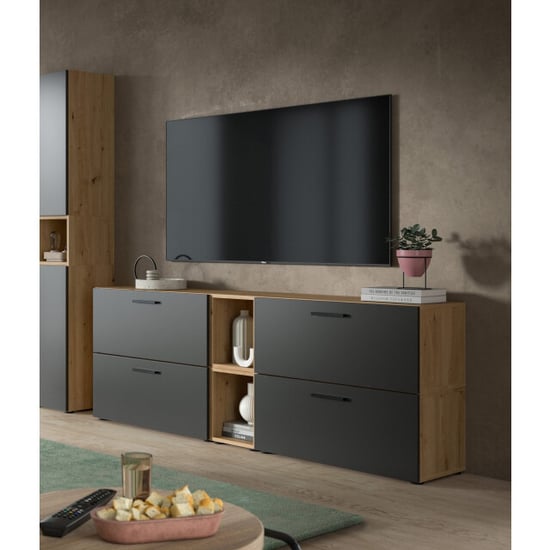 Furnilux Modulaire woonwand in artisan eik ruime opbergcombinatie voor woonkamer - Image 4