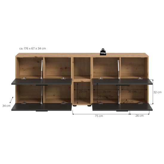 Furnilux Modulaire woonwand in artisan eik ruime opbergcombinatie voor woonkamer - Image 6