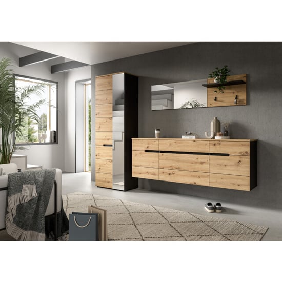 Furnilux Moderne garderobecombinatie met spiegel ruime kast en ophangsysteem 256 cm - Image 2