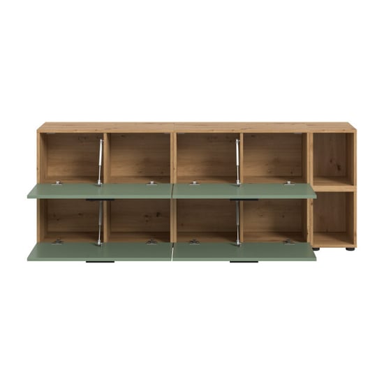Furnilux Modulaire woonwand in artisan eik en smoke green stijlvolle opbergoplossing - Image 4