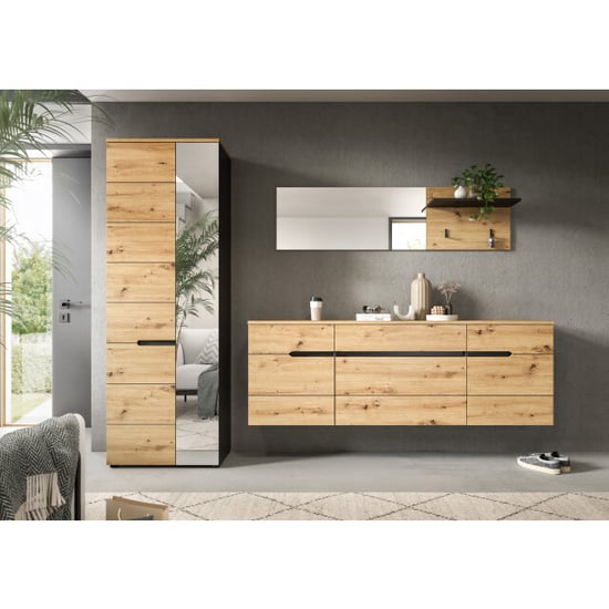 Furnilux Moderne garderobecombinatie met spiegel ruime kast en ophangsysteem 256 cm - Image 3