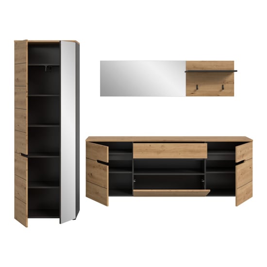 Furnilux Moderne garderobecombinatie met spiegel ruime kast en ophangsysteem 256 cm - Image 5