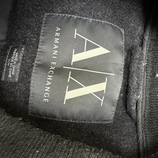 Armani Exchange mouwloos donsjack van zwarte wol - Image 4