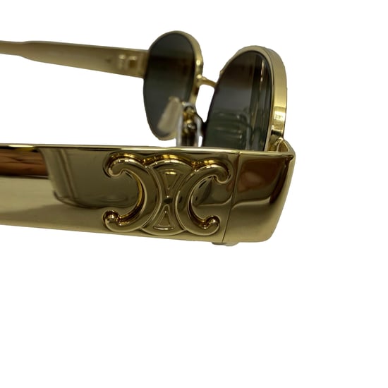 Celine Triomphe Sunglasses in Gold Metal - Image 6