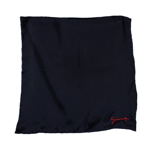 Givenchy, svart näsduk med broderi - Image 1