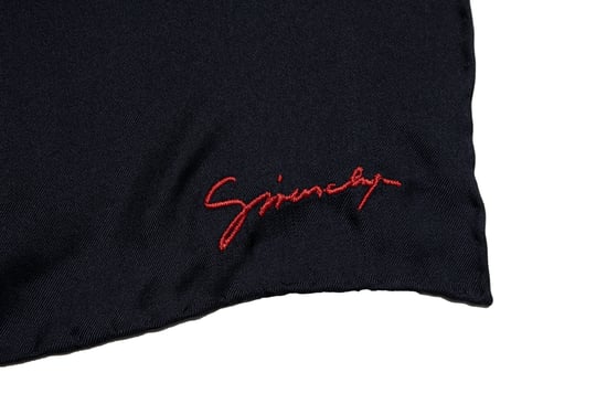 Givenchy, svart näsduk med broderi - Image 3