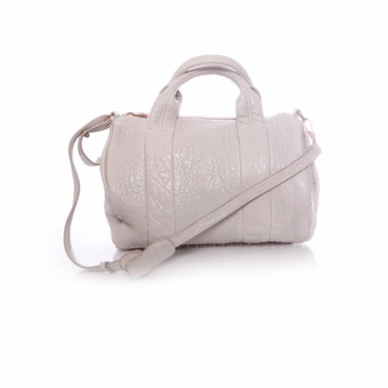 Alexander Wang, ljusgrå rockie-väska med rosa nitar. - Image 2