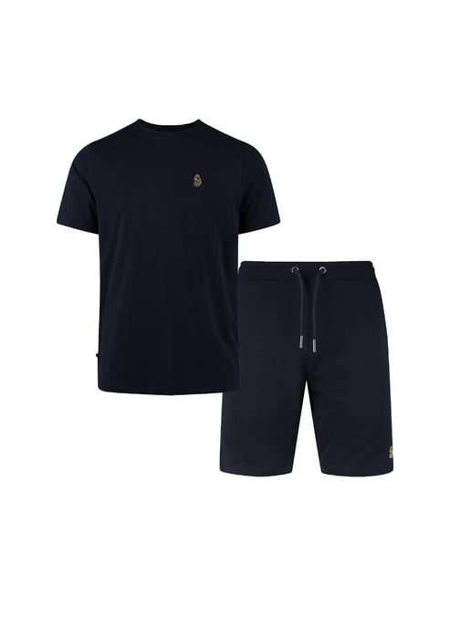 Luke 1977 Mens Traffs T-Shirt and Short Set in Navy - Image 4