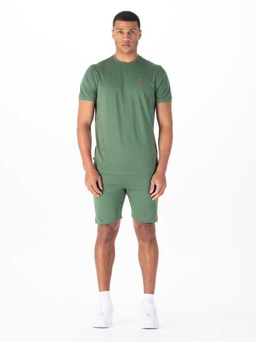 Luke 1977 Mens Traffs T-Shirt and Short Set in Myrtle - Image 1
