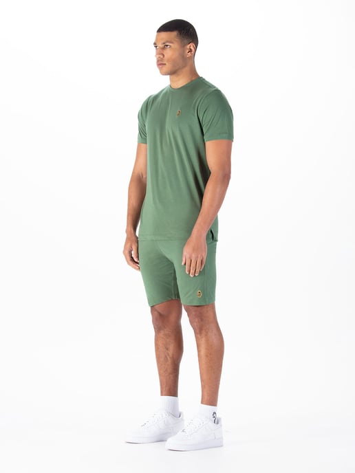 Luke 1977 Mens Traffs T-Shirt and Short Set in Myrtle - Image 2