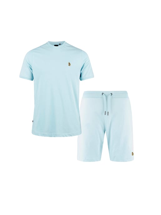 Luke 1977 Mens Traffs T-Shirt and Short Set in Light Blue - Image 4