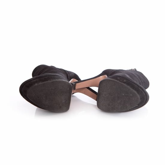Prada, zwarte suède platformlaarzen. - Image 6