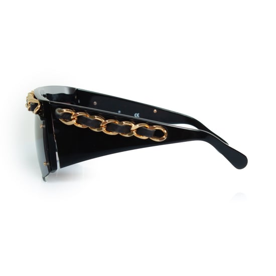 Chanel, vintage zonnebril met zwarte ketting - Image 5