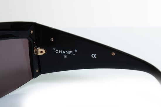 Chanel, vintage zonnebril met zwarte ketting - Image 6