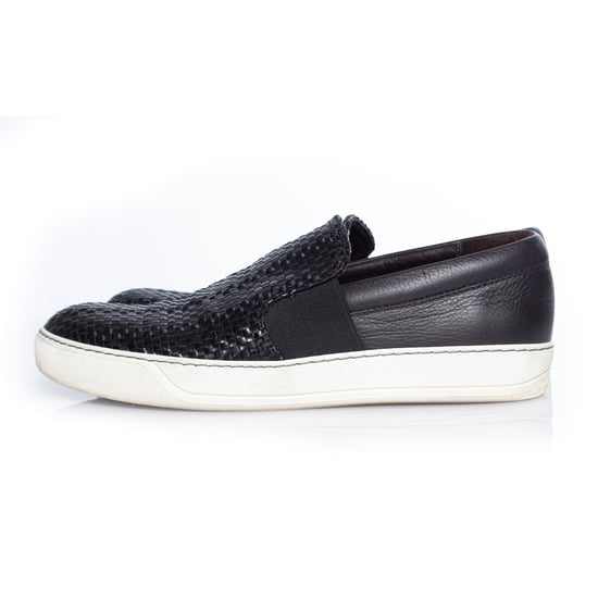 Lanvin, slip-on sneakers i vävt läder - Image 2