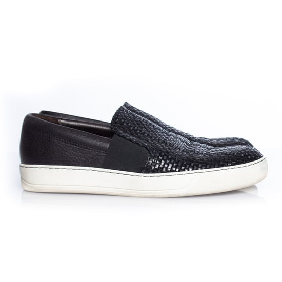 Lanvin, slip-on sneakers i vävt läder - Image 4
