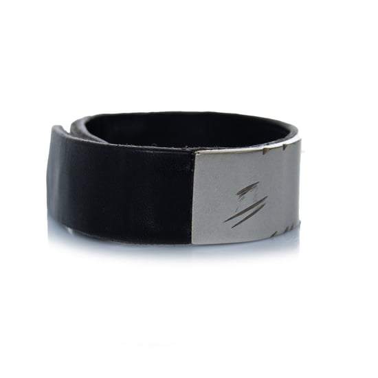 Maison Margiela, leather and metal cuff bracelet - Image 2
