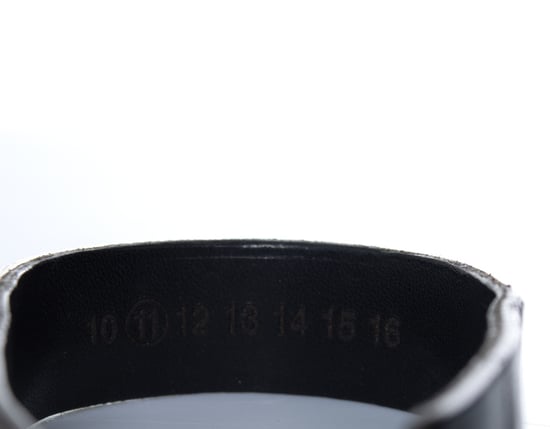 Maison Margiela, leather and metal cuff bracelet - Image 5