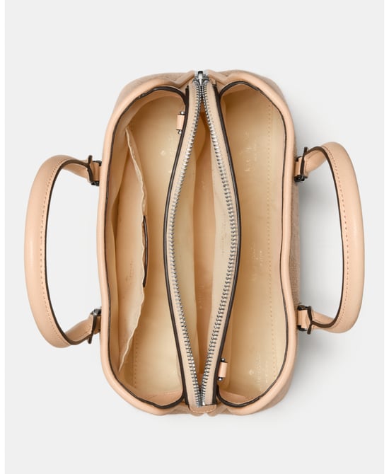 Thompson Street Straw Small Satchel Bag With Charm - Image 3
