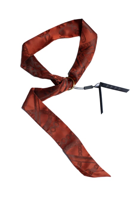 Burberry, orange knythalsduk - Image 1