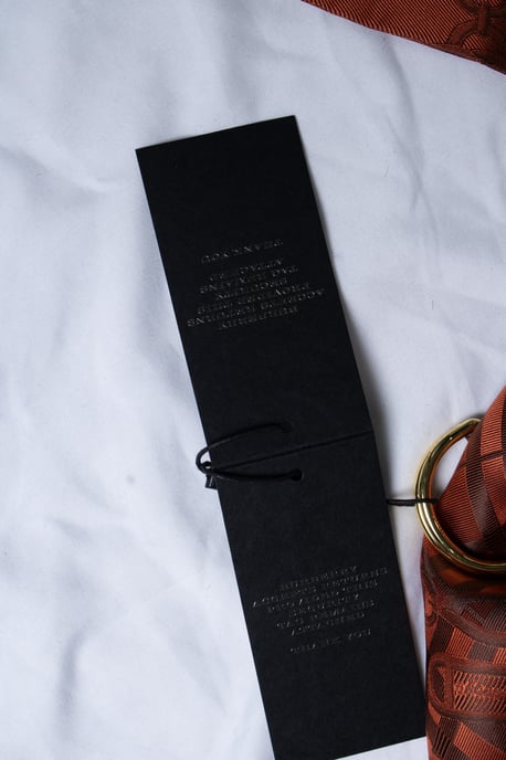Burberry, orange knythalsduk - Image 3