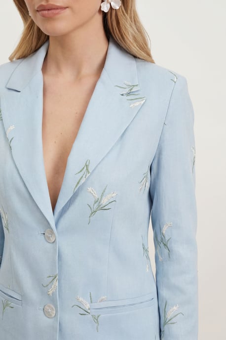 Floral Embroidered Tailored Blazer - Image 2