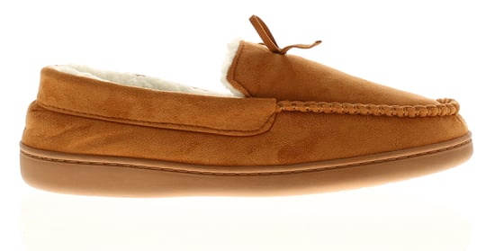 Mens Moccasin Full Slippers Faux Fur Sammy tan - Image 2