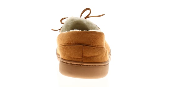Mens Moccasin Full Slippers Faux Fur Sammy tan - Image 4
