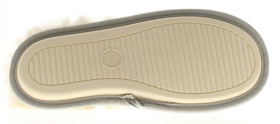 Womens Mule Slippers Faux Fur Heart Mule silver - Image 5