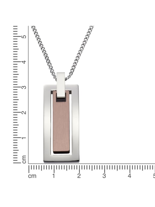 Zeeme Stainless Steel Necklace Stainless steel two-coloured 50cm long - Image 3