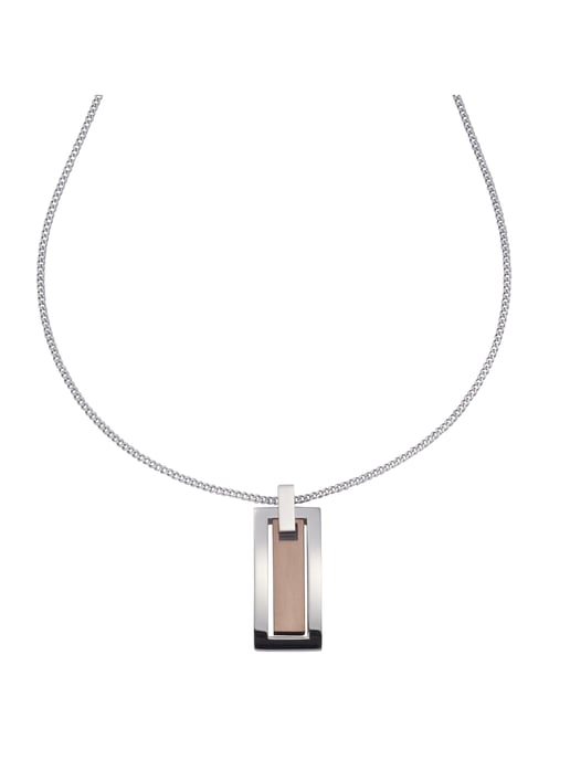 Zeeme Stainless Steel Necklace Stainless steel two-coloured 50cm long - Image 4