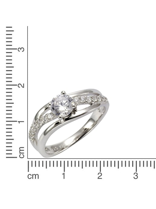 Zeeme Silber Ring Silver 925 rhodium-plated with white zirconia - Image 2