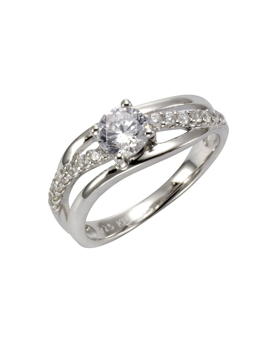 Zeeme Silber Ring Silver 925 rhodium-plated with white zirconia - Image 3
