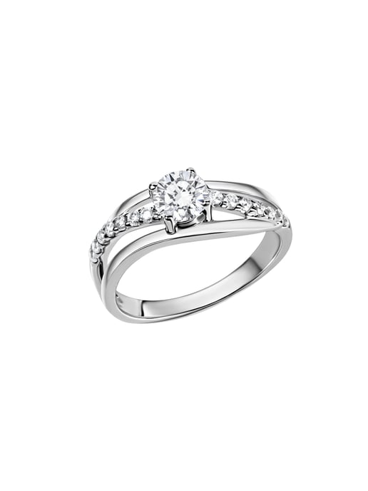 Zeeme Silber Ring Silver 925 rhodium-plated with white zirconia - Image 4