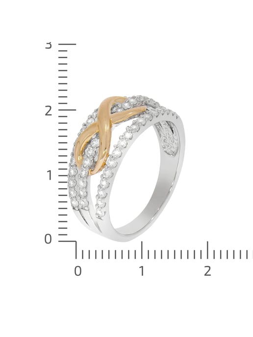 Zeeme Silber Ring Silver 925 two-coloured with infinity motif - Image 3