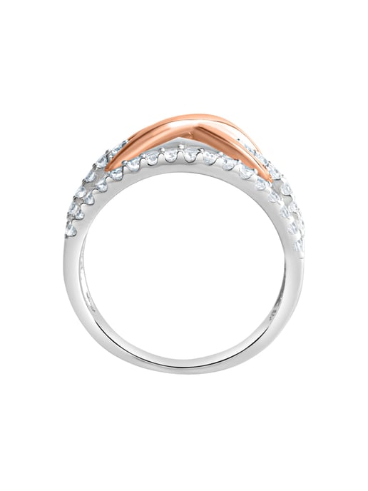 Zeeme Silber Ring Silver 925 two-coloured with infinity motif - Image 5