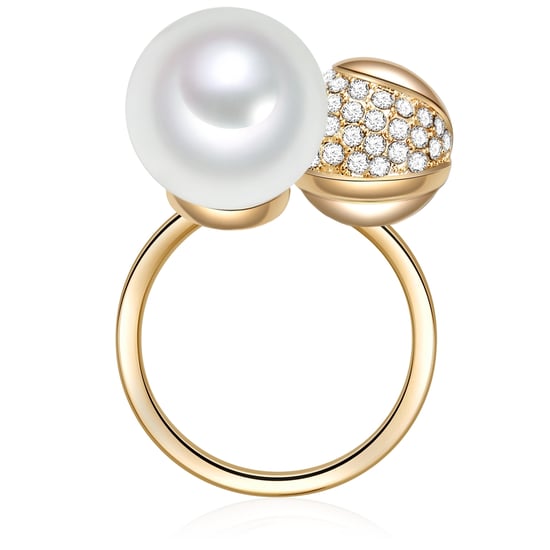 Female Pearl Ring Brass - Image 2