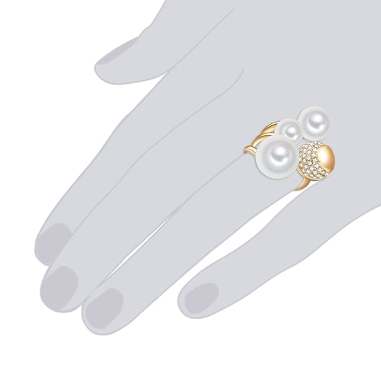 Female Pearl Ring Brass - Image 3