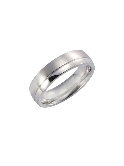 Zeeme Stainless Steel Ring Stainless steel shiny/matt 6mm wide - Image 2