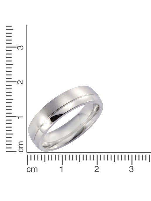 Zeeme Stainless Steel Ring Stainless steel shiny/matt 6mm wide - Image 3